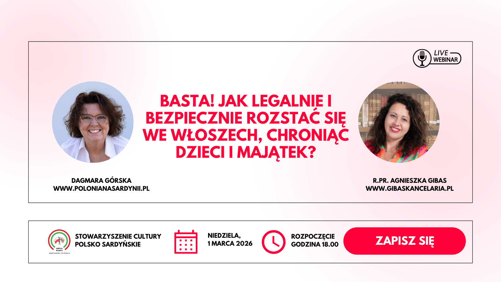 Rozwód i separacja we Włoszech – nagranie webinaru dla Polaków